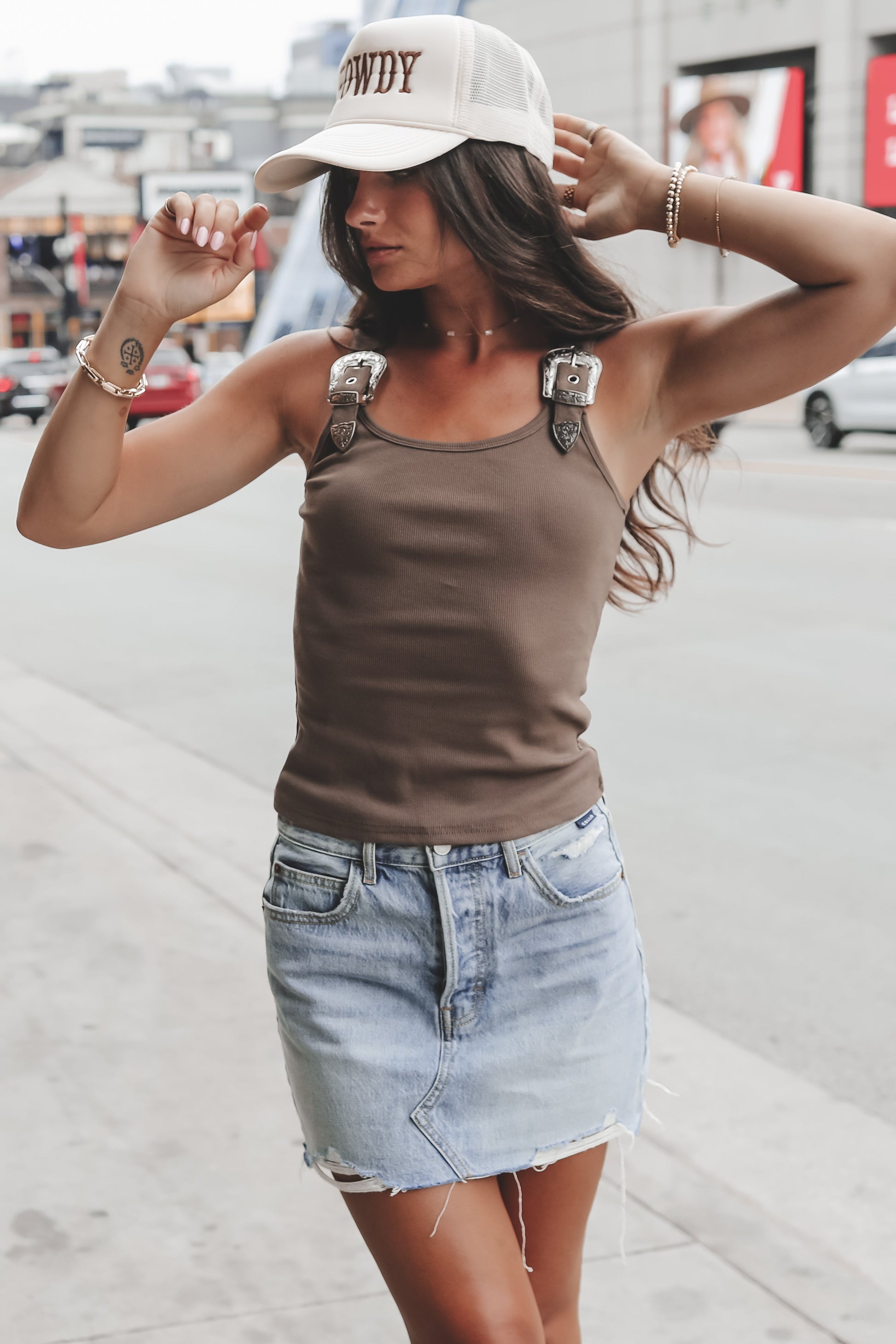 A Western Sense Of Style Buckle Tank