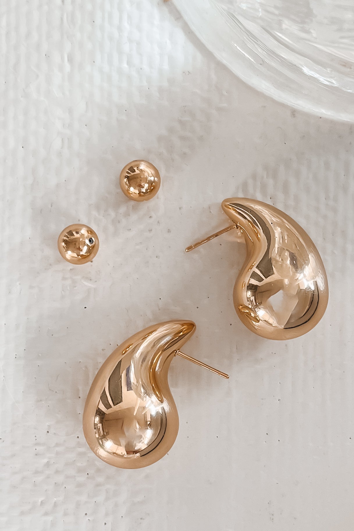 No Crying In Jewlry 18K Gold Dipped Tear Drop Earrings