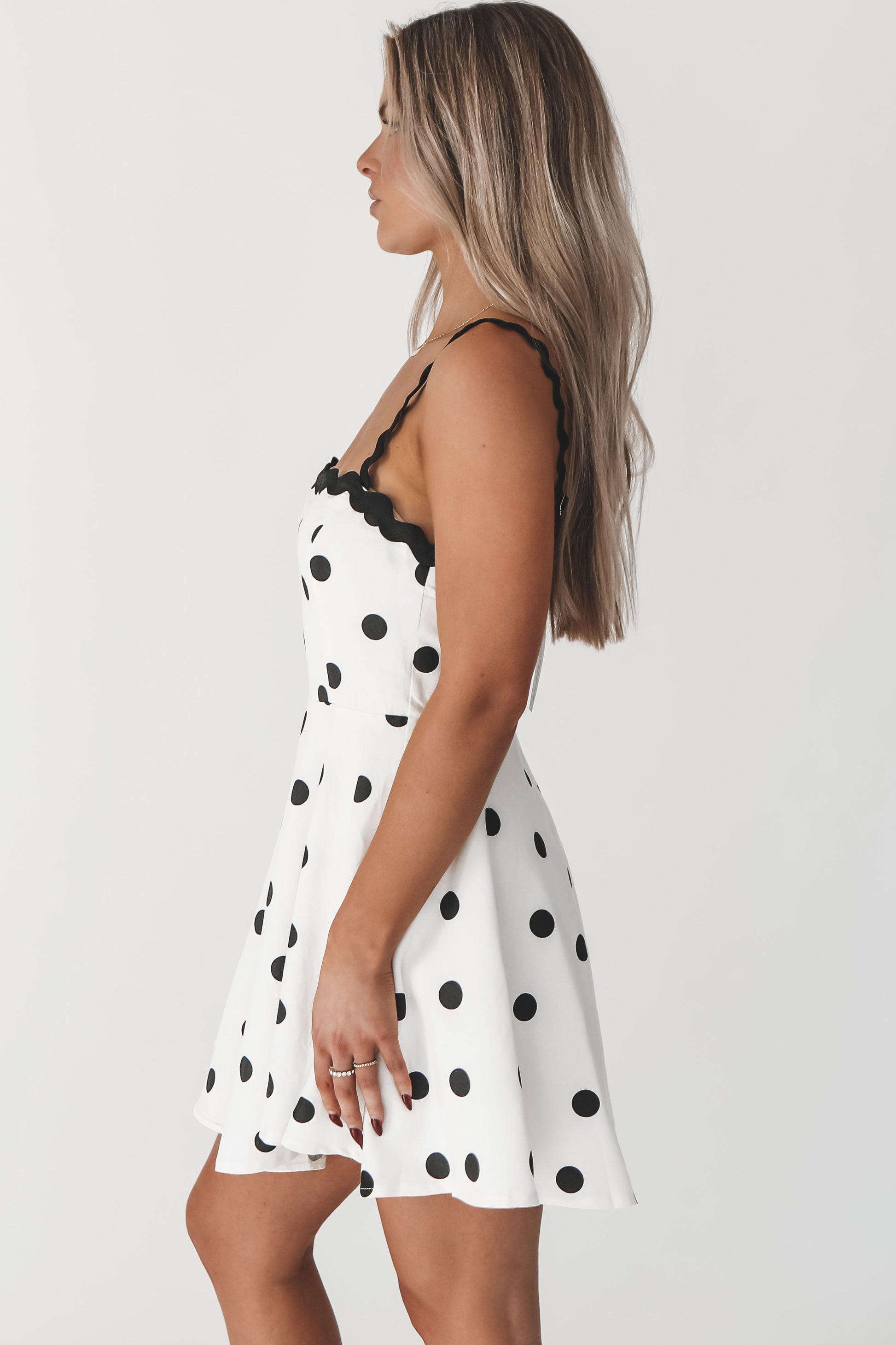 Nobody Pinch Me Black And White Polka Dot Dress