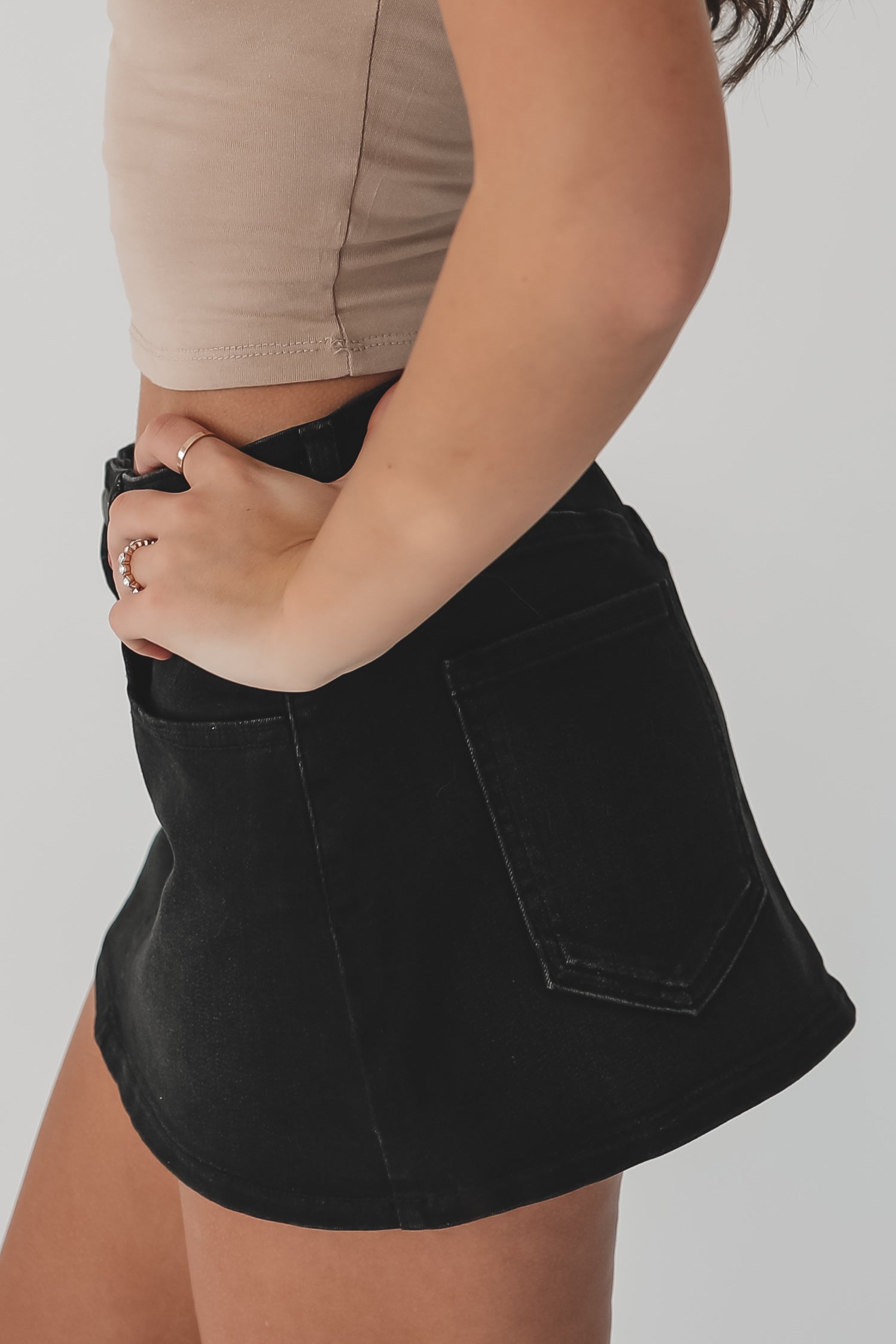 My Very Favorite Outfit Black Denim Skort