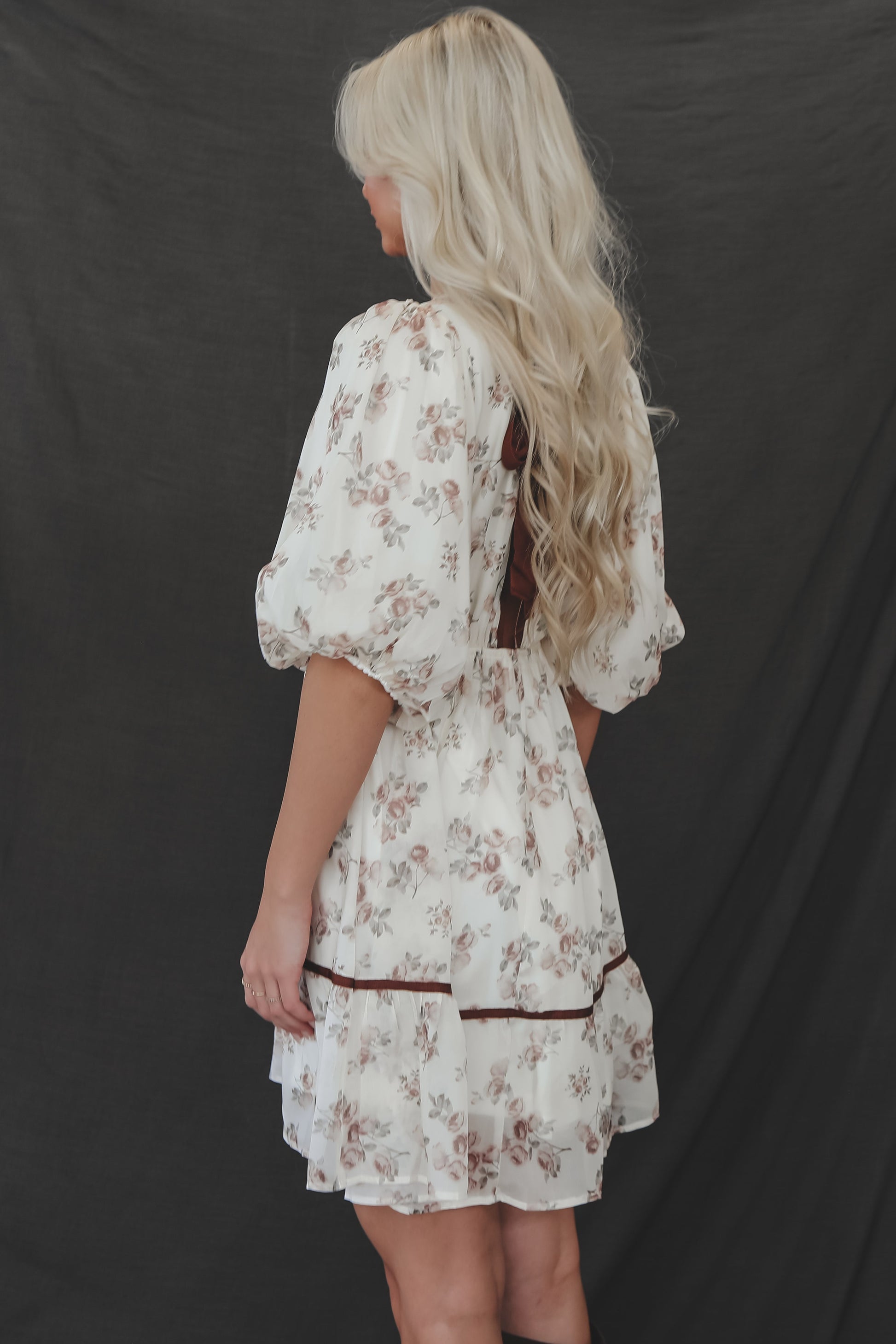 This Little Cutie Cream Floral Dress