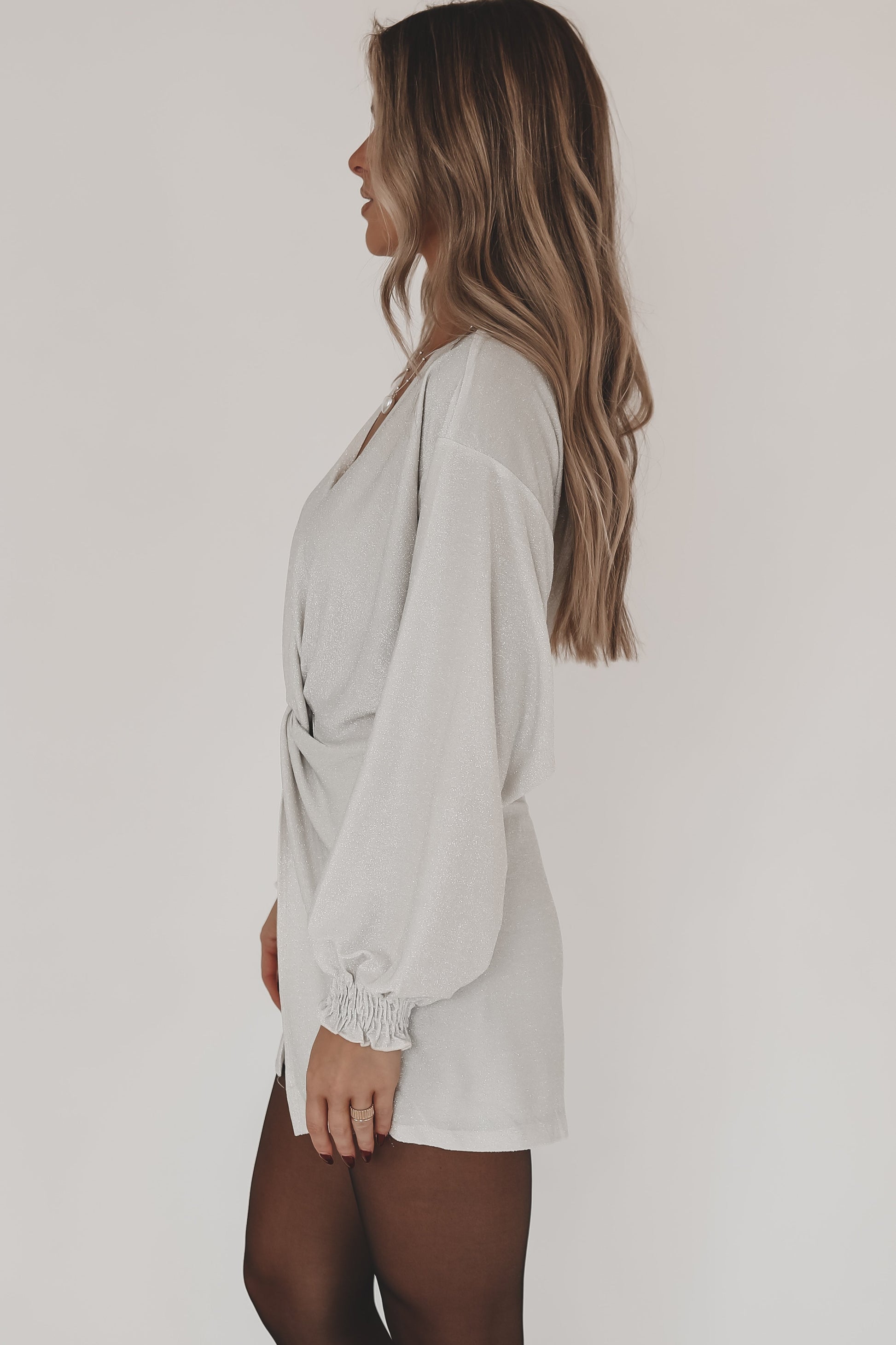 Brightest In The Room White Sparkle Party Romper