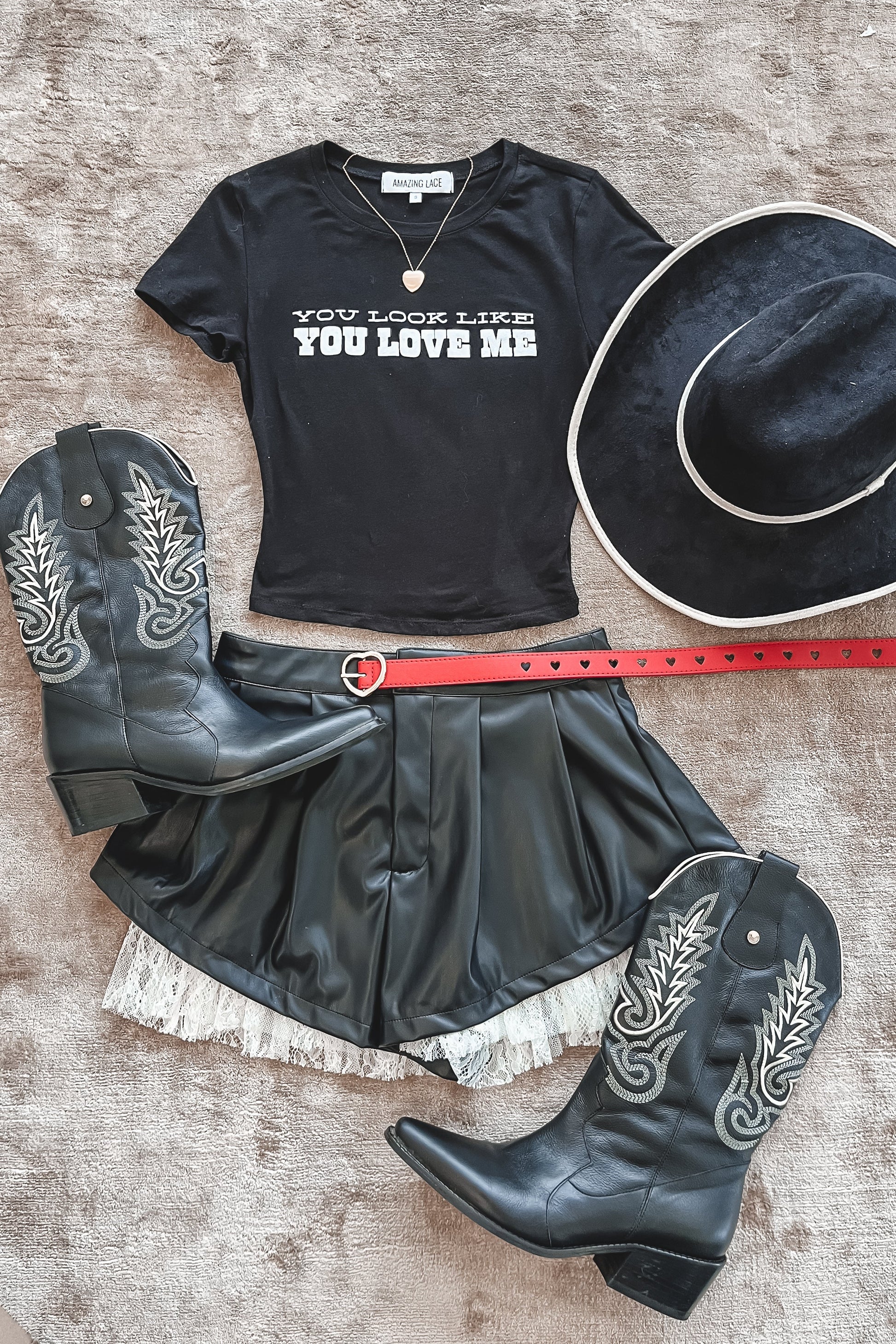 You Look Like You Love Me Short Sleeve Concert Graphic Baby Tee Crop