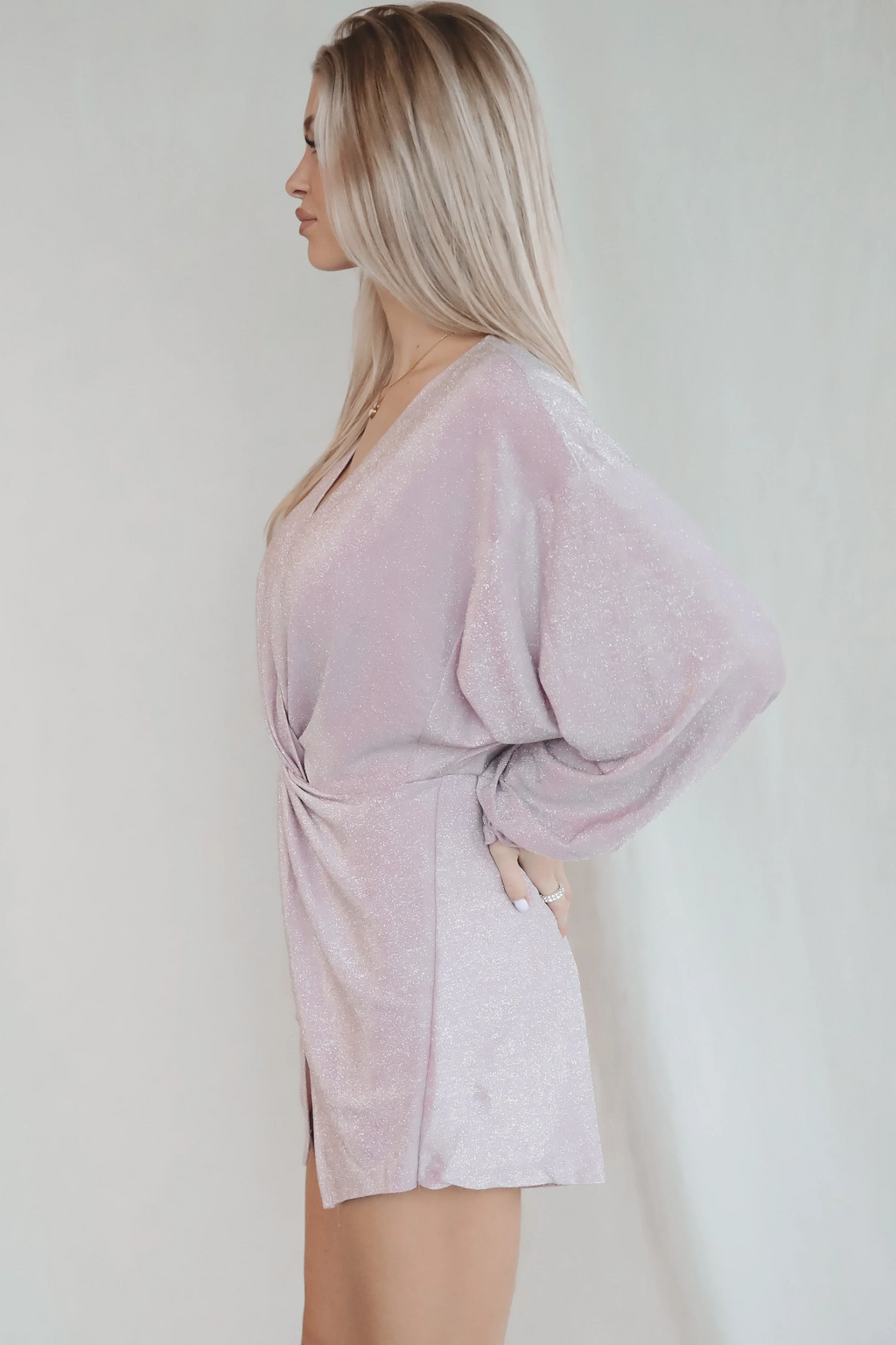 Brightest In The Room Light Purple Shimmer Romper