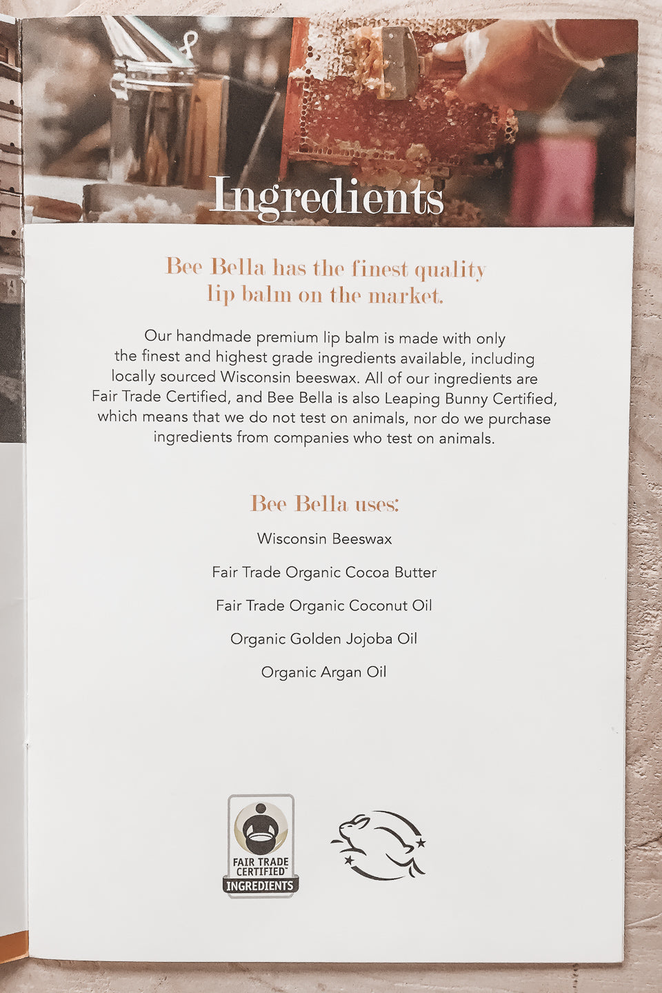 Bee Bella Organic Lip Balm Sustainable + Ethical Chapstick